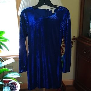 Sapphire Blue Sequin Dress
